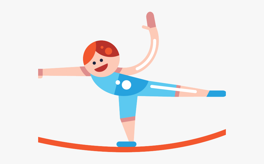 Circus Clipart Tightrope Walker - Tightrope Walking, Transparent Clipart