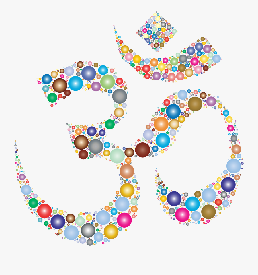 Buntes Om-symbol Kissen - Hinduism Symbol Png, Transparent Clipart