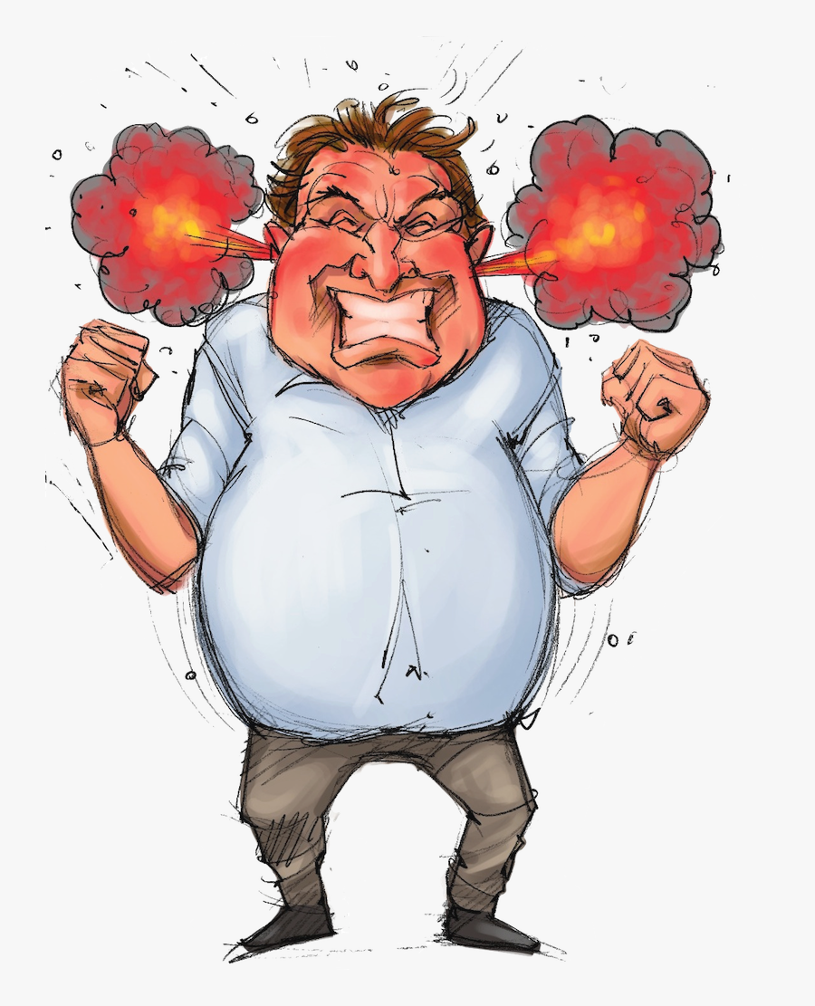 Frustrated Clipart Distressed Person - Person Out Of Control, Transparent Clipart