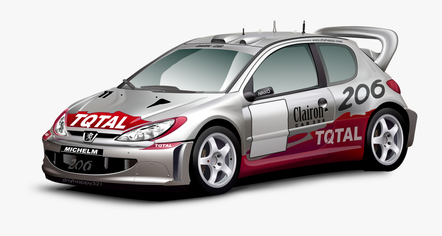 Walk Vector Rally - Peugeot 206 En Png, Transparent Clipart