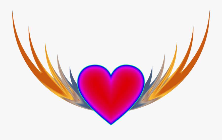 Heart,love,organ - Logo Sayap Keren Warna, Transparent Clipart