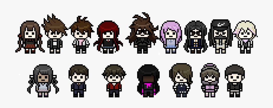 Clip Art V Space S Journeych - Danganronpa V3 Pixel Sprites, Transparent Clipart