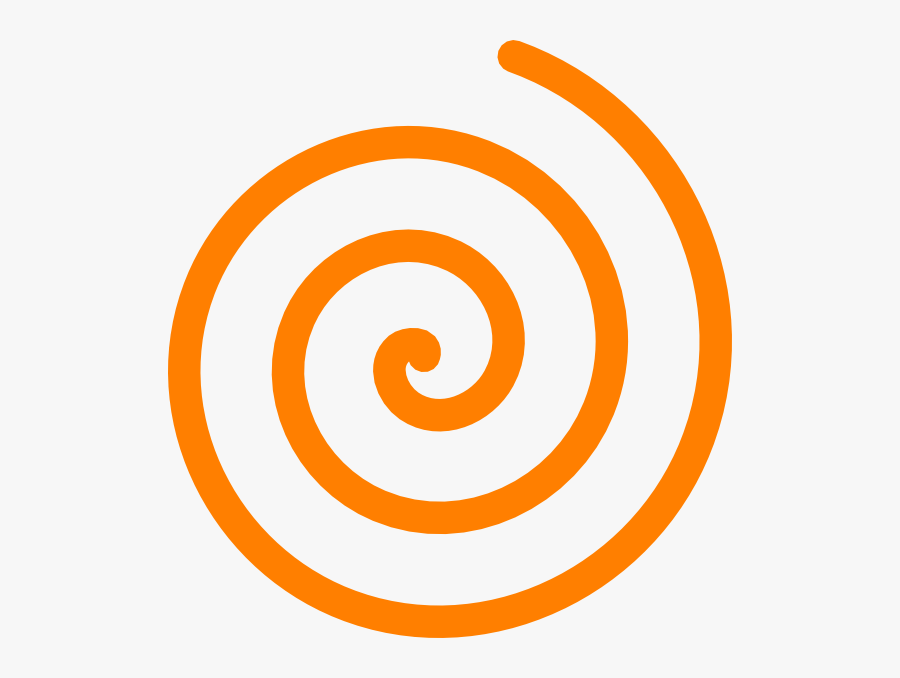 Orange Spiral Logo, Transparent Clipart