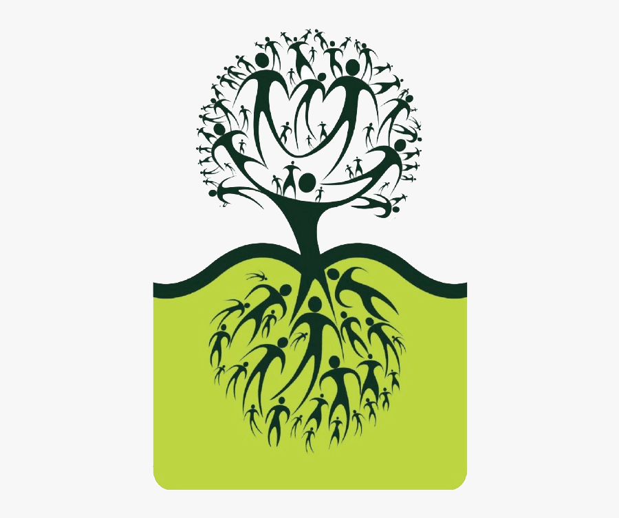 Family Tree Made Of People, Transparent Clipart