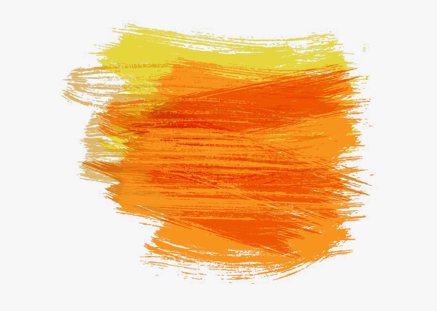 Paintbrush Watercolor Painting Pincelada - Orange Watercolor Paint Splash Png, Transparent Clipart