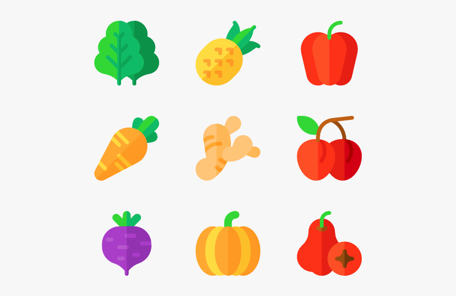 Fruits Icon Packs - Fruits And Vegetables Icon Png, Transparent Clipart
