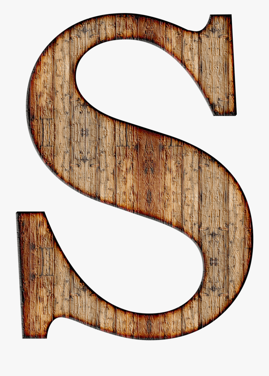 Wood,font,clip Art,symbol - Letter S In Wood, Transparent Clipart