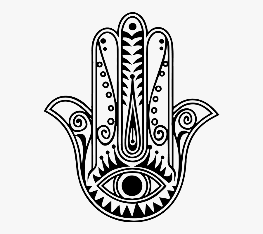 Hamsa Hand Transparent Clipart , Png Download - Easy Hamsa Hand Drawing, Transparent Clipart