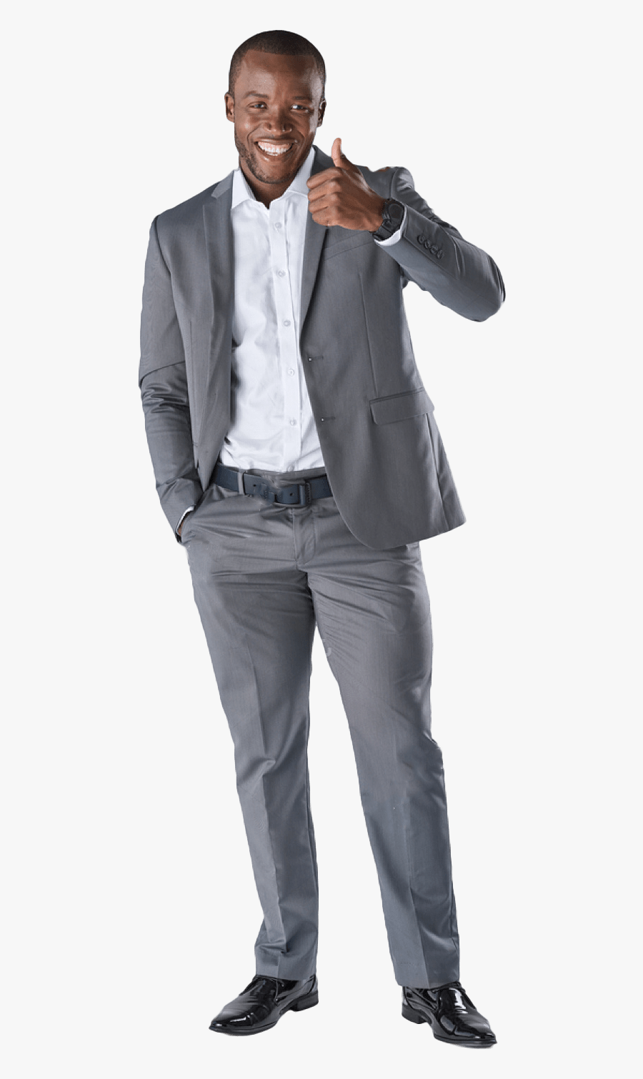 Clip Art Black Business Man - Black Businessman Giving Thumbs Up, Transparent Clipart