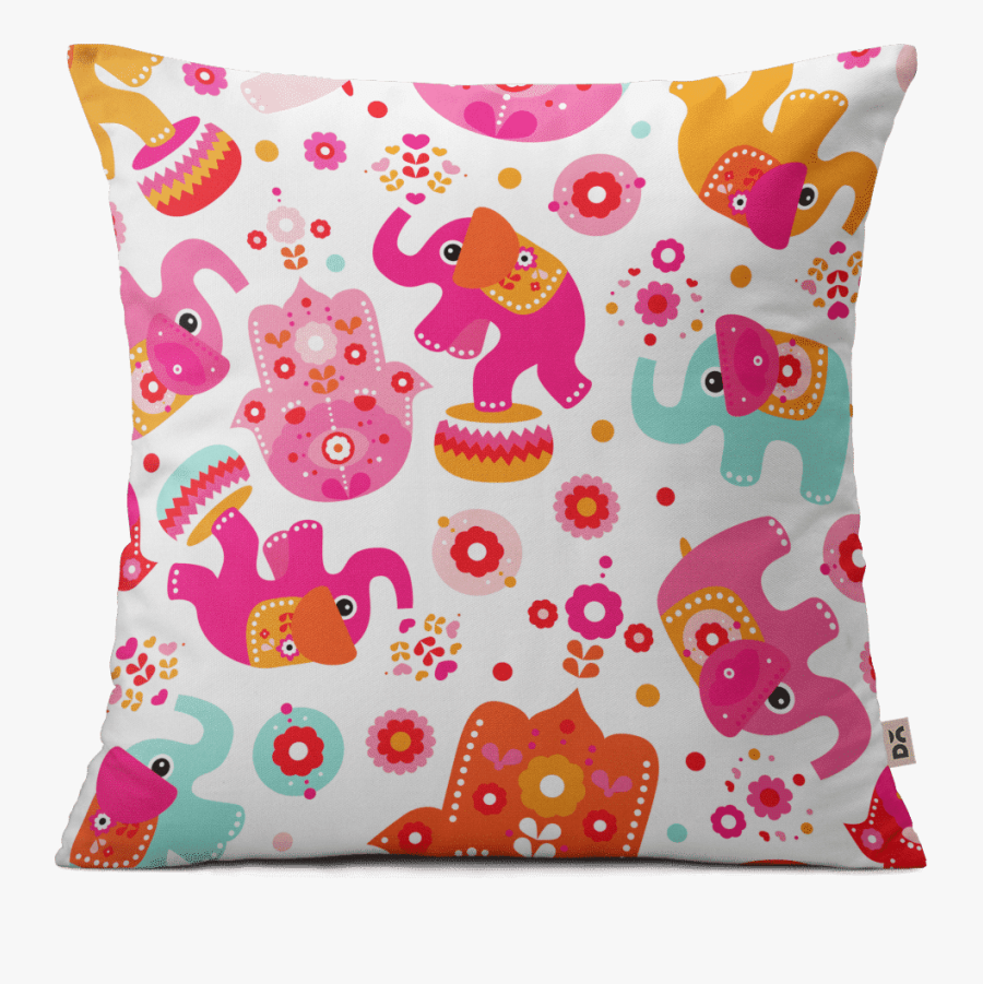 Dailyobjects Elephant Circus - Cushion, Transparent Clipart
