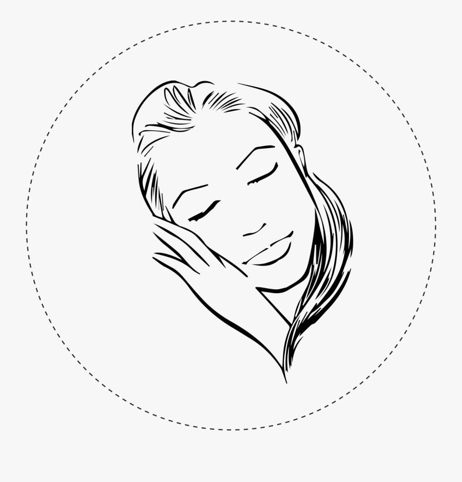 Black Pillowcase For A Build In Eyemask - Line Art, Transparent Clipart