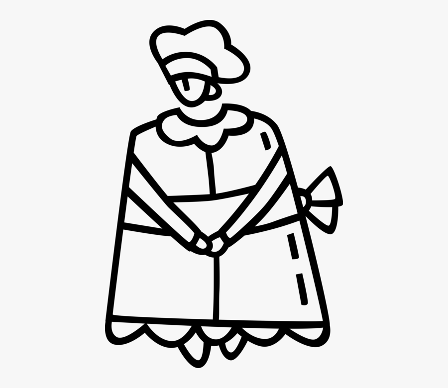 American Pilgrim In Traditional, Transparent Clipart