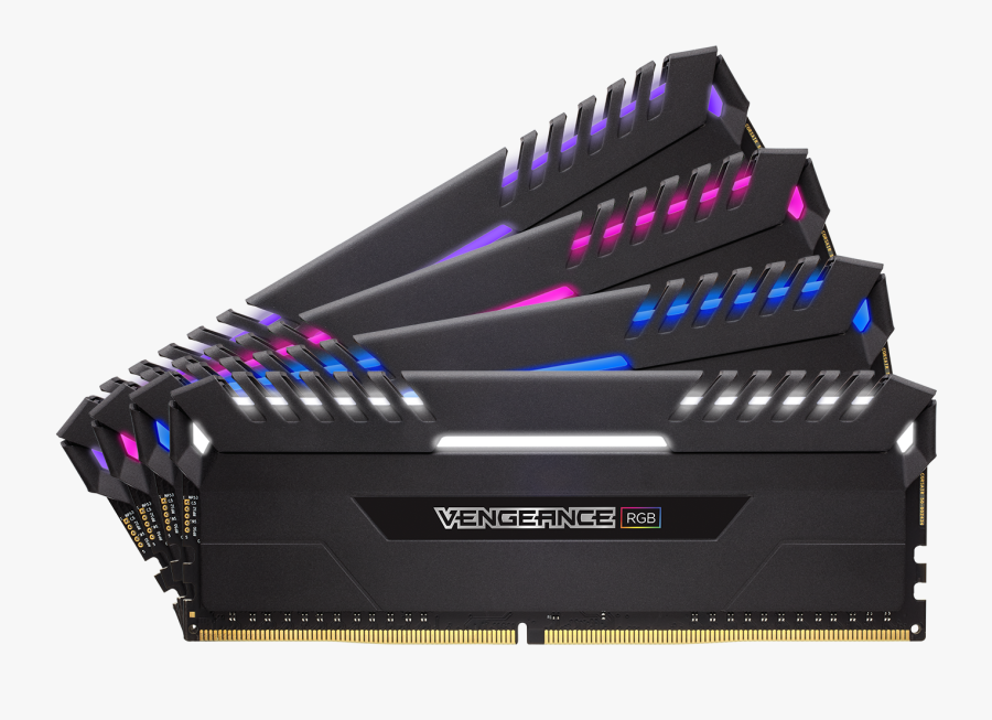 Ram Png Image - Corsair Vengeance Rgb 32g 4x8g Ddr4 2666mhz, Transparent Clipart