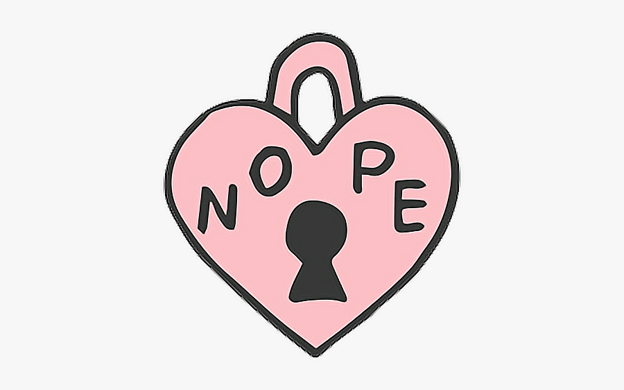#nope #candado #girl #sad #tumblr - Candado Tumblr Sticker, Transparent Clipart