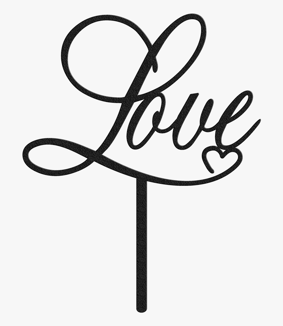 Love Metal Cake Topper - Moda Infantil Lussan, Transparent Clipart
