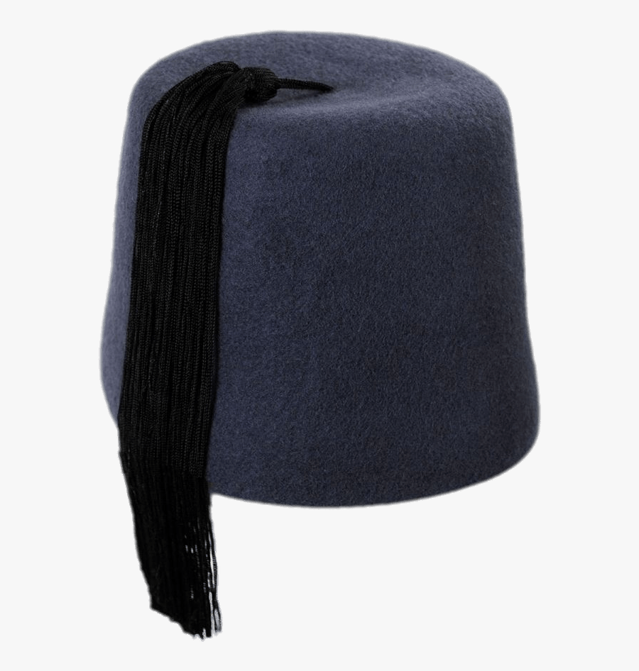 Grey Fez With Long Black Tassel - Transparent Background Soviet Ushanka Hat, Transparent Clipart
