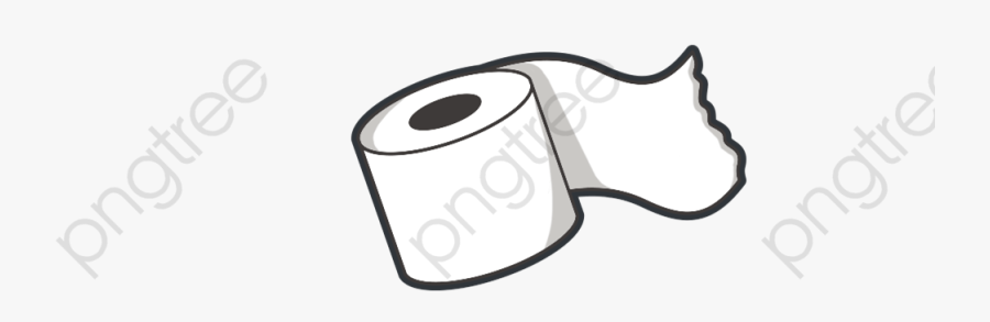 White Cartoon Toilet Paper - Graphic Design, Transparent Clipart