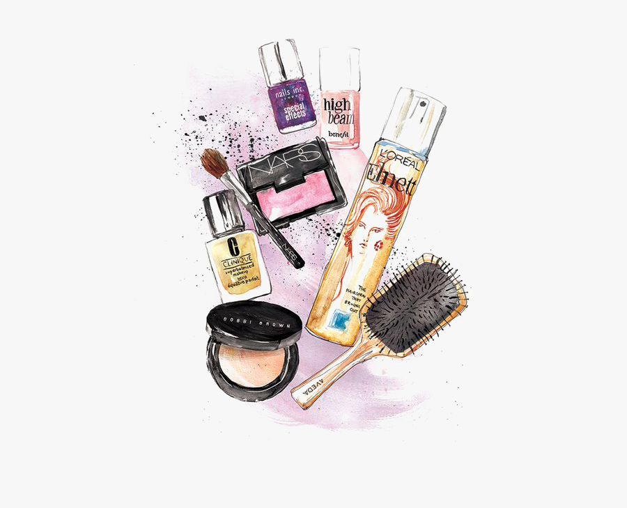 Makeup Illustration, Transparent Clipart