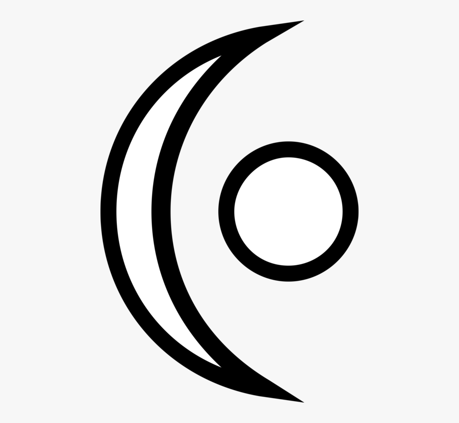 Symbol Crescent Circle Drawing Half Moon With Dot Symbol , Free