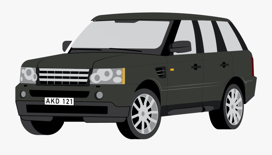 Land Rover Clipart Black And White - Clip Art Range Rover, Transparent Clipart