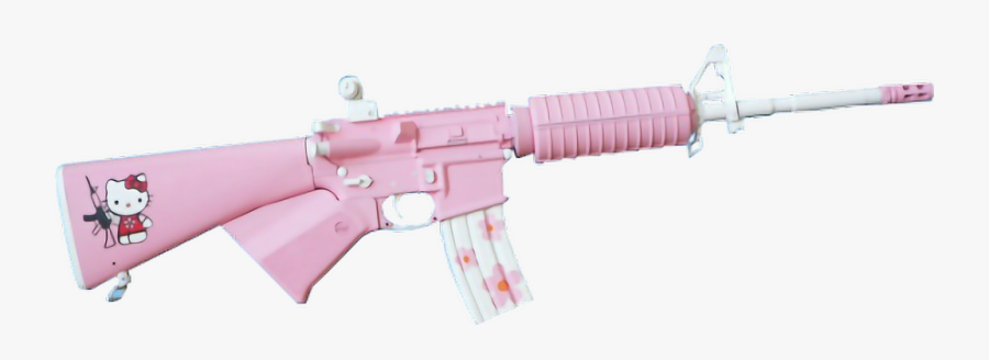 #hellokitty #pink #kawaii #anime #pinkaesthetic #aesthetic - Pink Hello Kitty Gun Png, Transparent Clipart