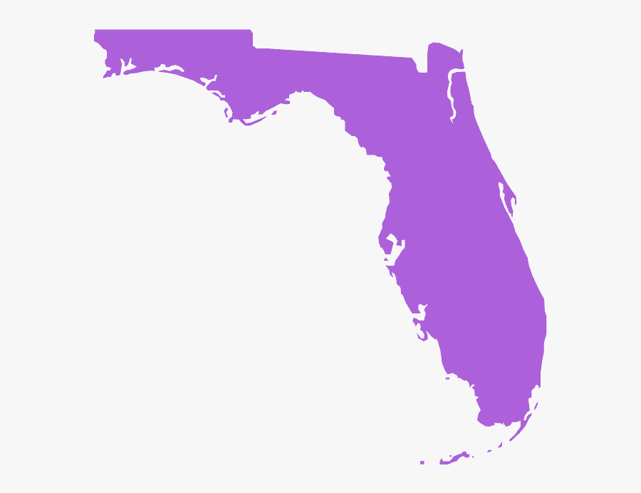 Florida Map Silhouette, Transparent Clipart