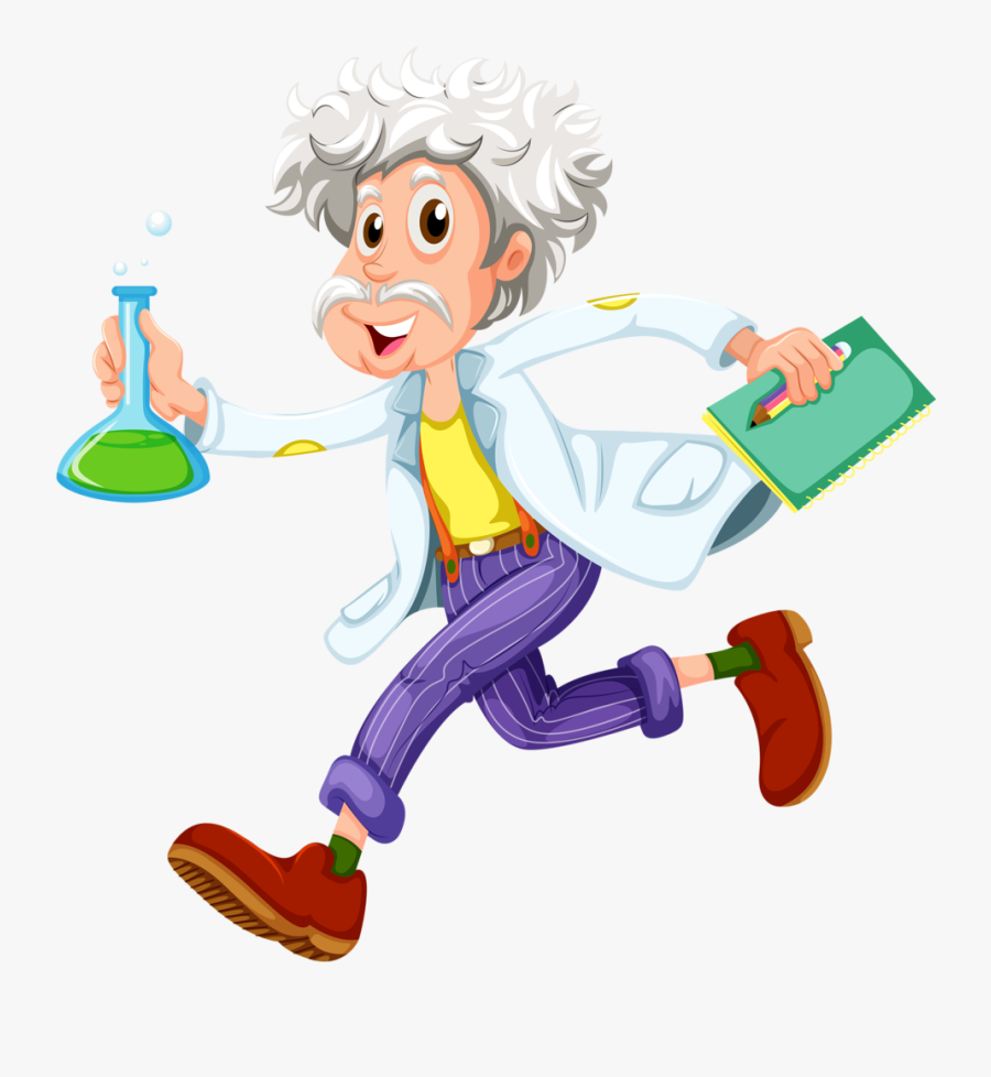 Scientist Running, Transparent Clipart