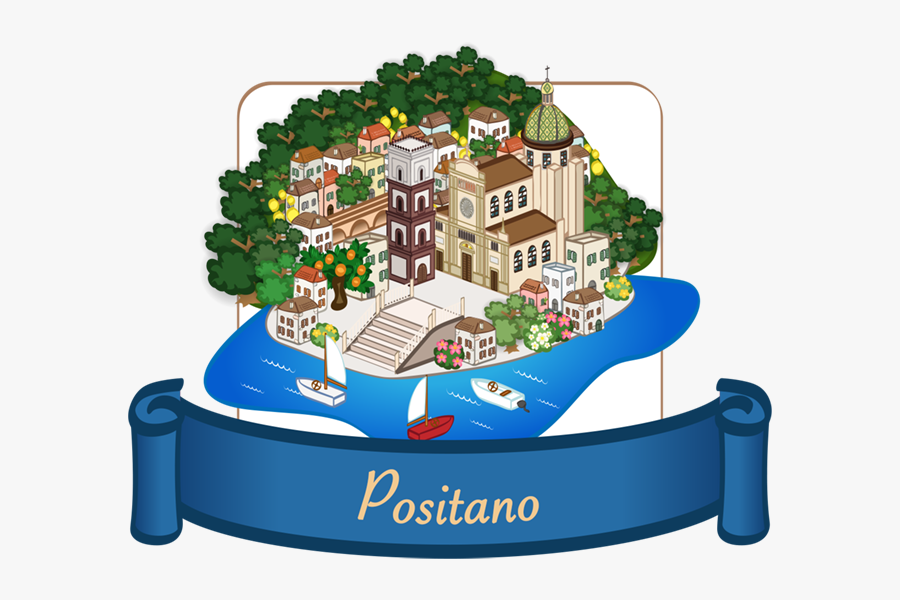 0862-positano - Positano Italy Clipart Png, Transparent Clipart