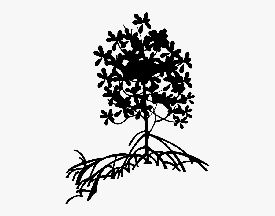 Mangrove Silhouette, Transparent Clipart
