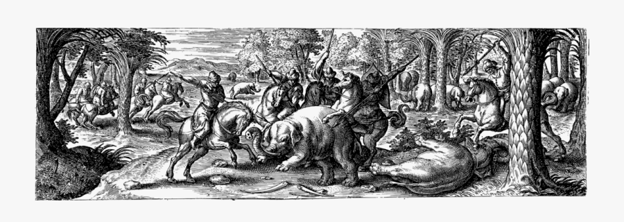 Elephant Hunt, From The Series Venationis, Piscationis,, Transparent Clipart