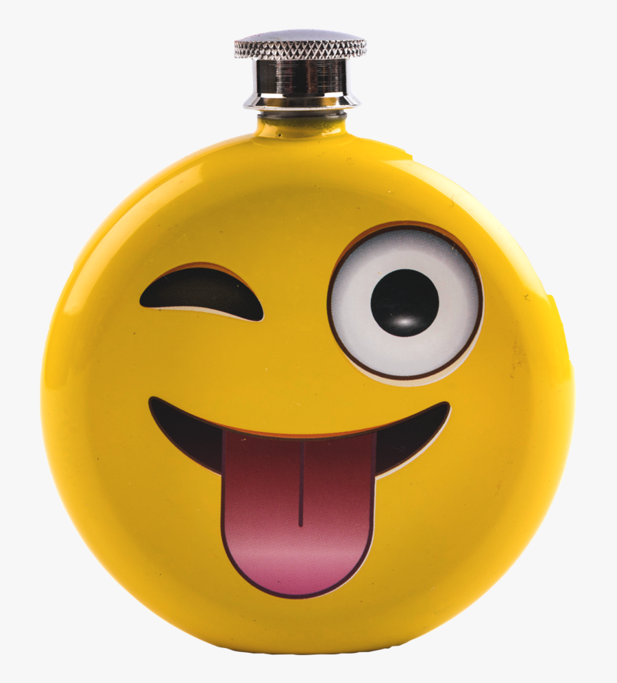 Front View Of Emoji Flask - Smiley, Transparent Clipart