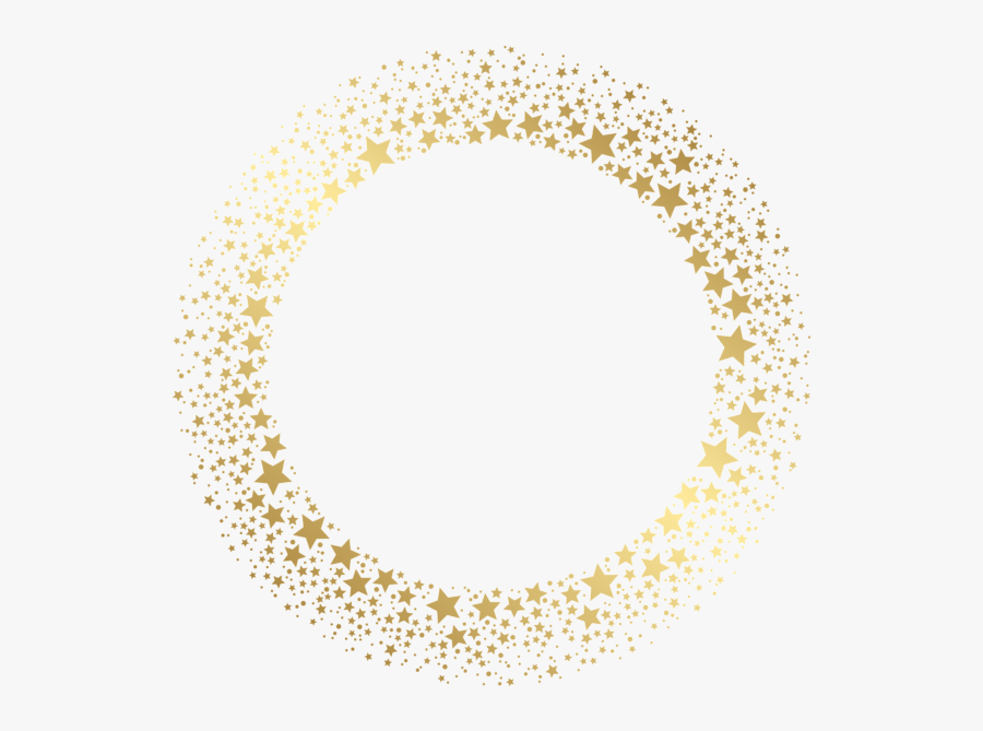 #frame #border #wreath #circle #round #stars #twinkle - Gold Stars Border Png, Transparent Clipart