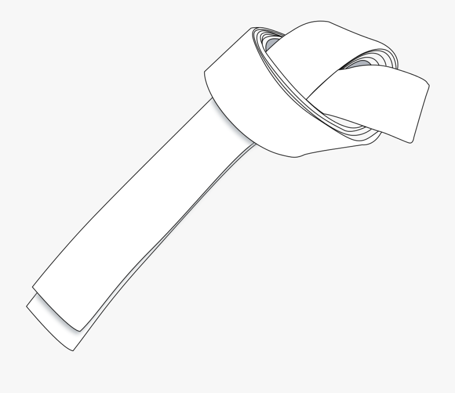 Martial Arts White Belt Alt - Drawing, Transparent Clipart