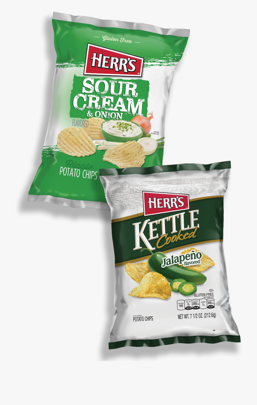 Bag Of Herr"s Baby Back Ribs Potato Chips And Herr"s, Transparent Clipart