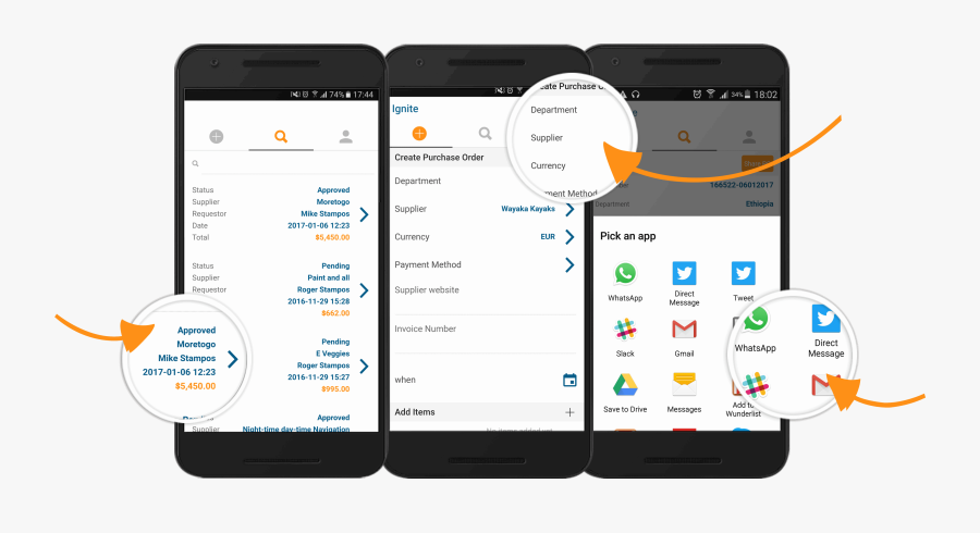 Share Orders Rubberstamp Android - Purchase Order Android, Transparent Clipart