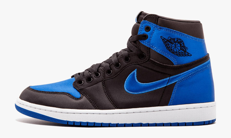 Clip Art Buy Air Jordan High - Blue Royal Satin Jordan 1, Transparent Clipart
