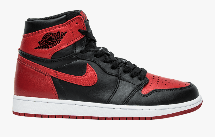 Air Jordan 1 Retro High Og "banned - Air Jordan Chicago Bulls, Transparent Clipart