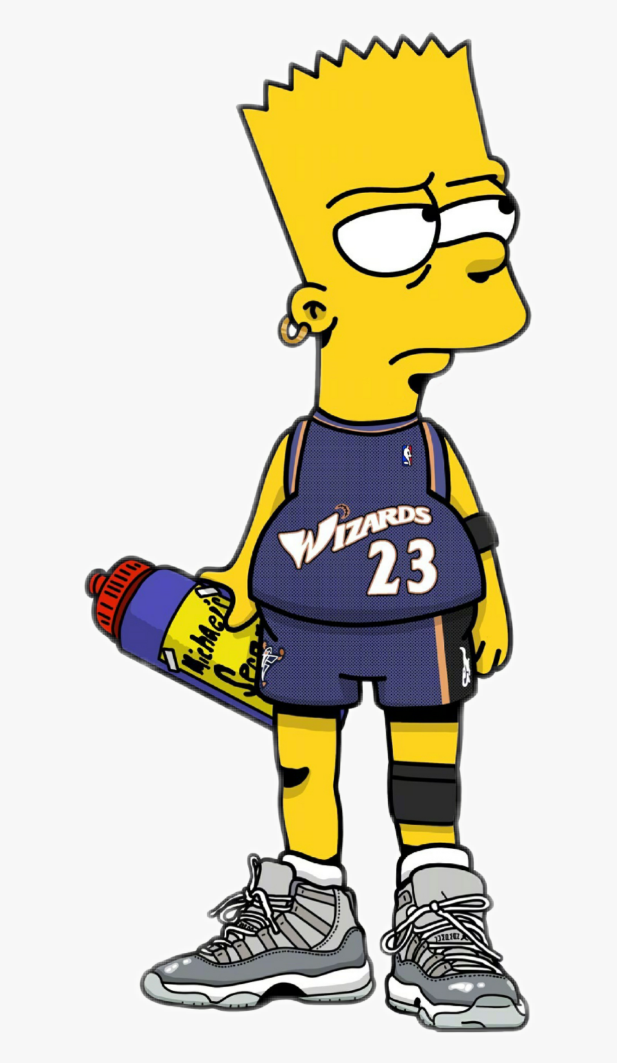 #simpson #airjordan #aj11 #jordanbrand #乔丹 #辛普森 #supreme - Bart Simpson With Jordans, Transparent Clipart
