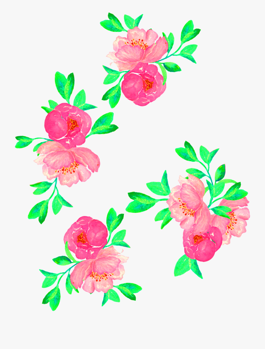 Vector Flower For Textile Print Clipart , Png Download - Vector Flower Print Png, Transparent Clipart