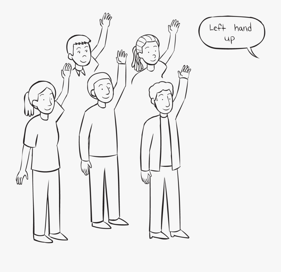 Simon Says Png - Group Of People Looking Left, Transparent Clipart