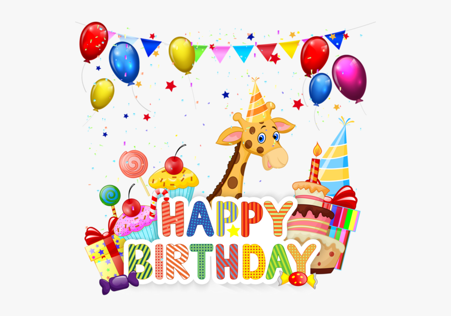 Happy Birthday Cake Cartoon, Transparent Clipart