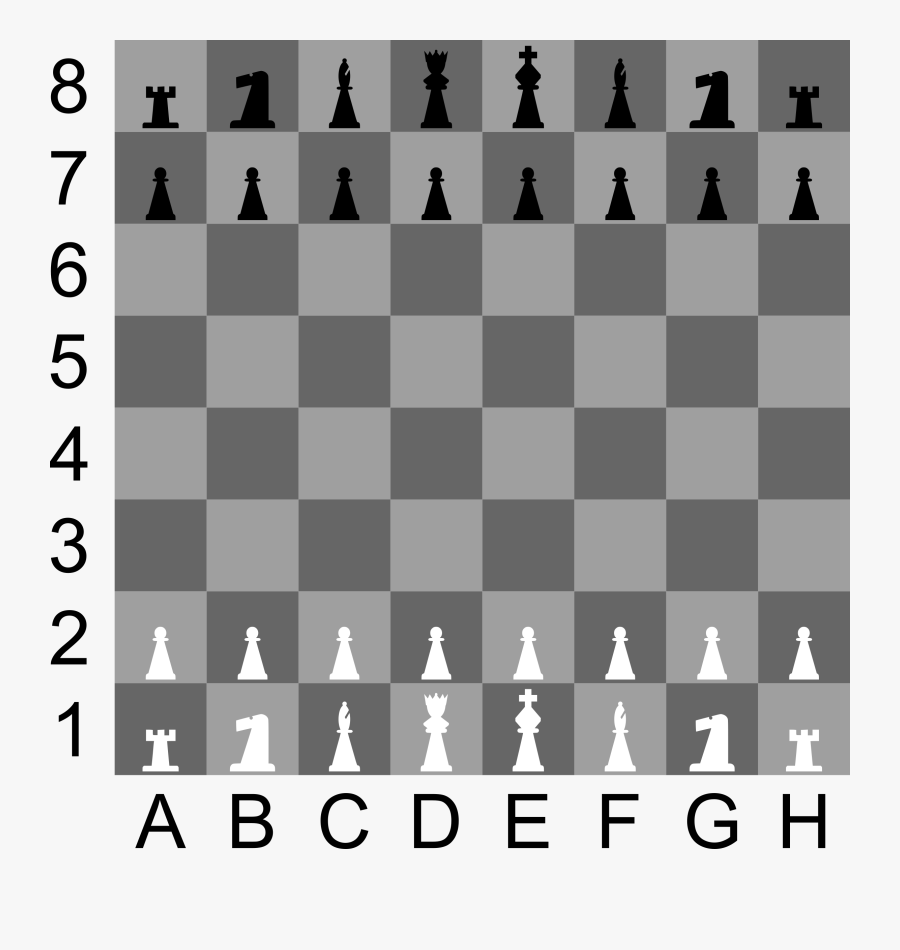 2d Chess - Chess Board Rows And Columns, Transparent Clipart