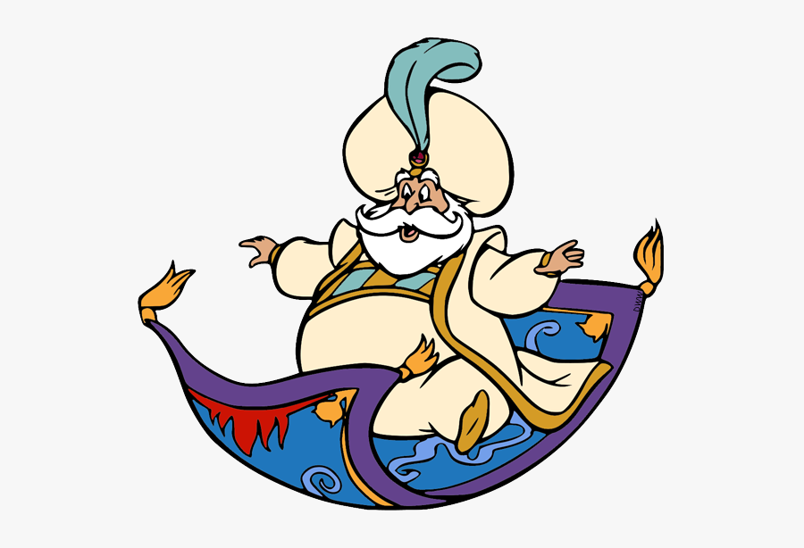 Aladdin Sultan On Carpet, Transparent Clipart