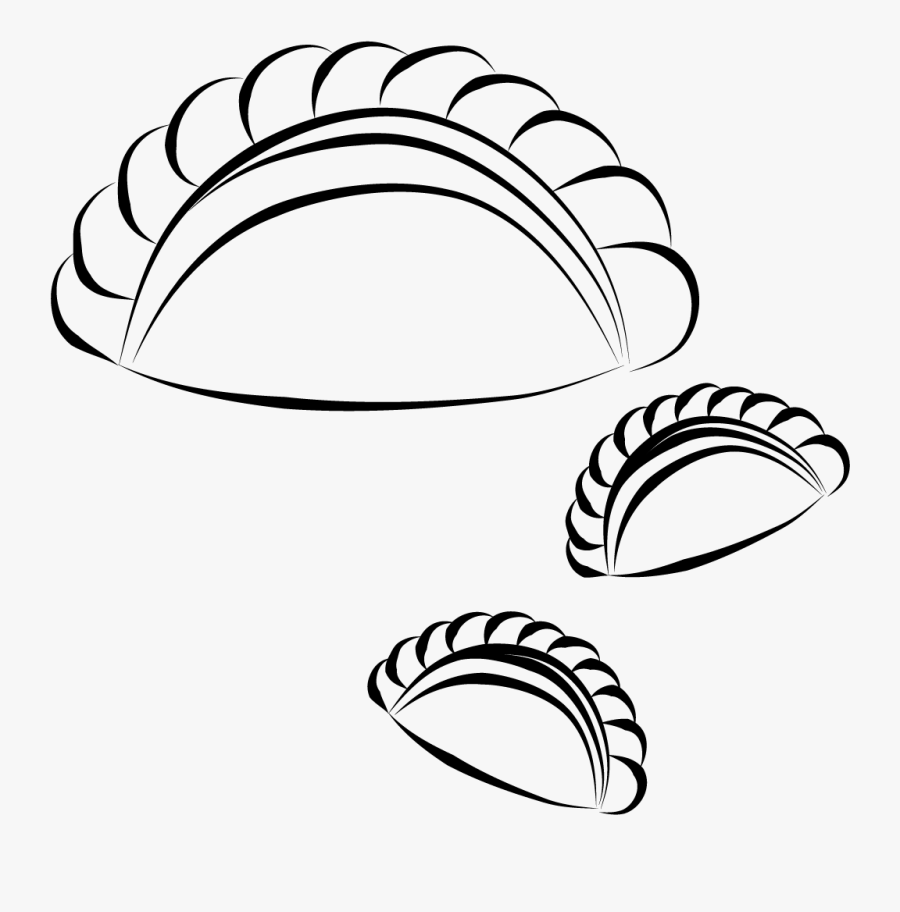 Curry Puff Clipart Black And White, Transparent Clipart