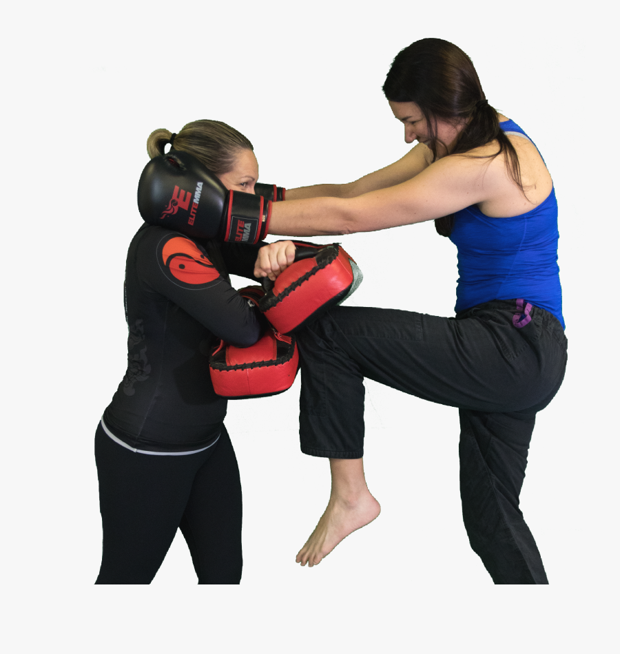 Transparent Pink Boxing Gloves Png - Women's Kickboxing, Transparent Clipart