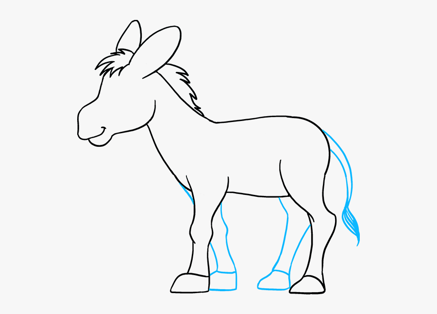 Drawing Donkey Carton - Draw Donkey, Transparent Clipart