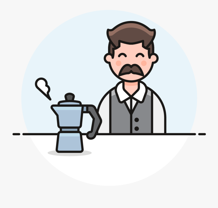 Male Clipart Barista - Cartoon, Transparent Clipart