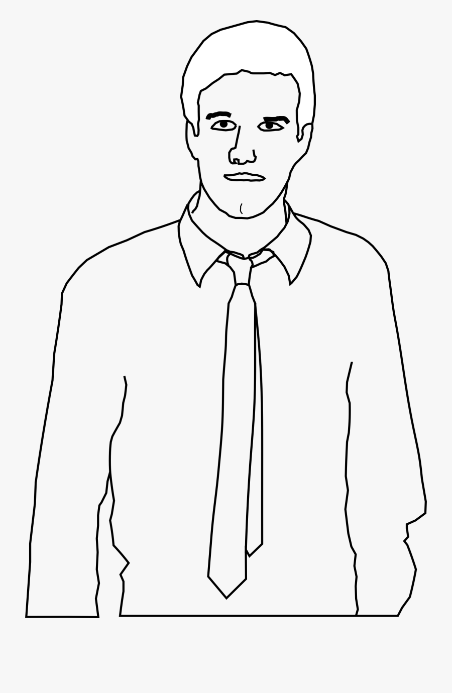 Man With Tie Clip Arts - Gentleman Man Clipart Black And White, Transparent Clipart