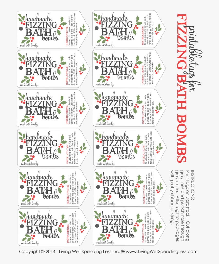 Transparent Bath Bomb Clipart - Bath Bomb Printable Tags, Transparent Clipart
