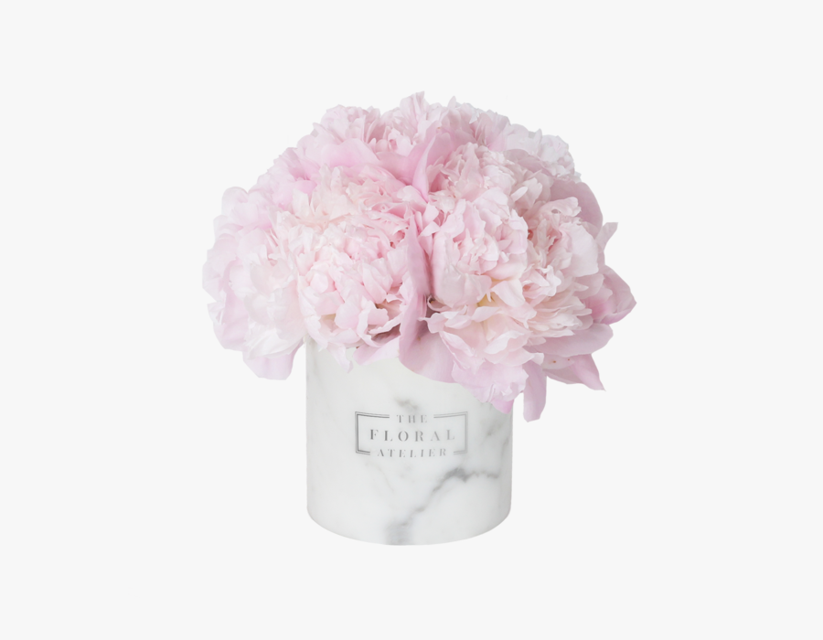 Pink Peony Luxe Marble Vase, Transparent Clipart